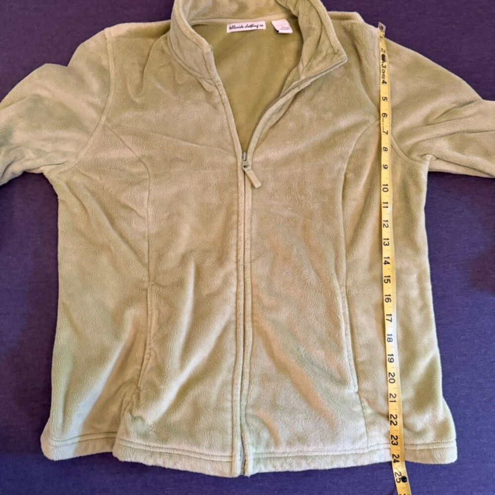 Telluride Clothing Co. Sage Green Full Zip Plush Fleece Jacket Women's L - Picture 14 of 16